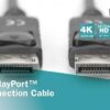 2 m Displayport Cable M/M w/interlock Ultra HD 4K