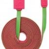 Flat Micro-USB Cable 1 m (3 ft.) Pink/Green - Image 3