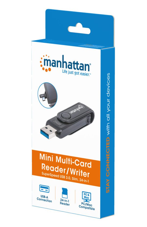 Card Reader USB 3.0, External Card Reader & Writer, 24-in-1, Mobile