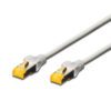 5 m CAT 6A S-FTP patch cord, 100% Copper, LSZH AWG 26/7,color grey