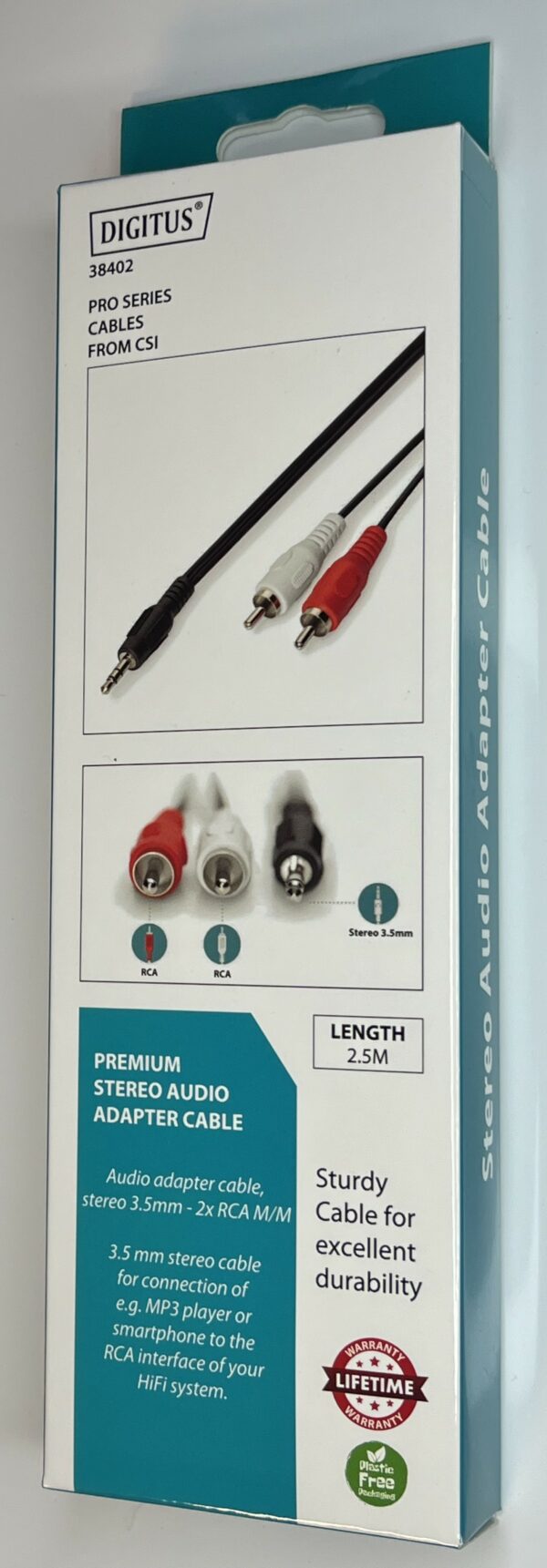 AUDIO ADAPTER CABLE 3.5MM - 2X RCA 2.5M