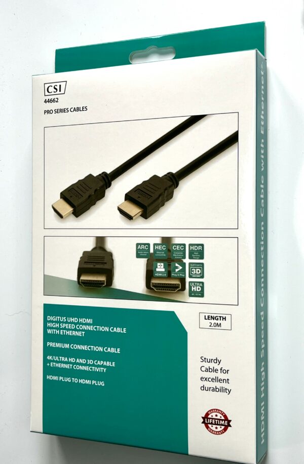 2M PREMIUM HDMI WITH ETHERNET CONNECTION CABLE
