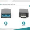 USB Type-C adapter, type C Plug to A Socket M/F, 3A, 5GB, 3.0 Version Polybag - Image 2