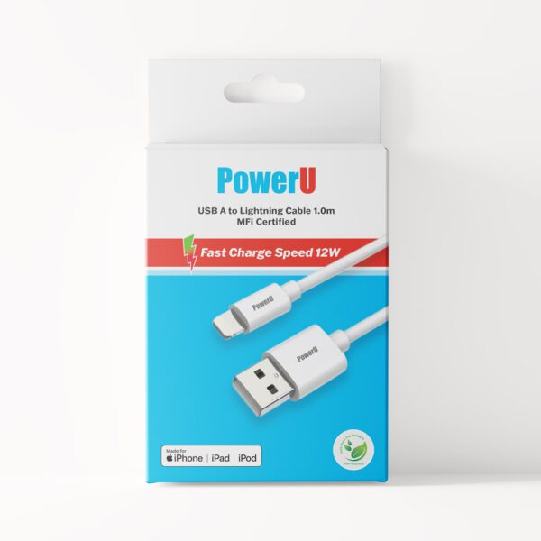 Power U  MFI LIGHTNING CABLE Fast Charge 12W