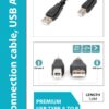 3.0m USB 2.0 connection cable, type A - B M/M,