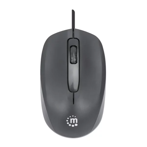 Manhattan Wired Optical Mouse Black - Image 3