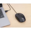 Manhattan Wired Optical Mouse Black - Image 4