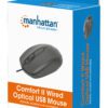 Manhattan Wired Optical Mouse Black