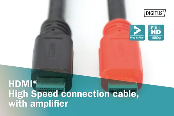 20m DIGITUS HDMI High Speed Connection Cable, with Amplifier - Image 4