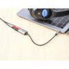 Headset Adapter Cable with Stereo Audio Aux Y-Splitter - Image 3