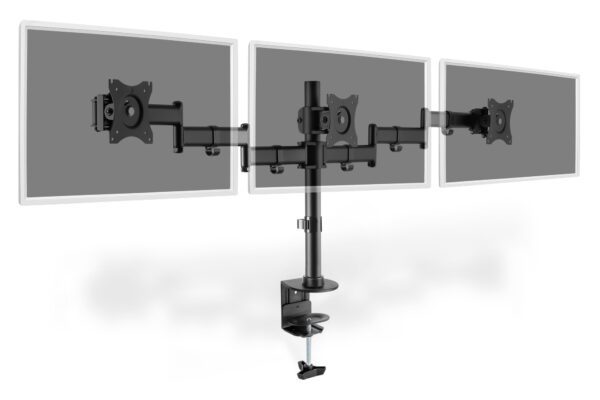 Universal Triple Monitor Stand with clamp mount - Image 4