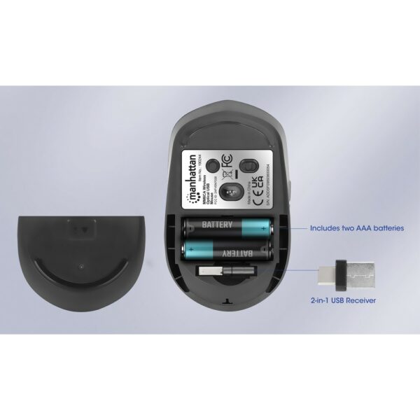 Type A & Type C Wireless Optical Mouse USB 2 in 1 - Image 5
