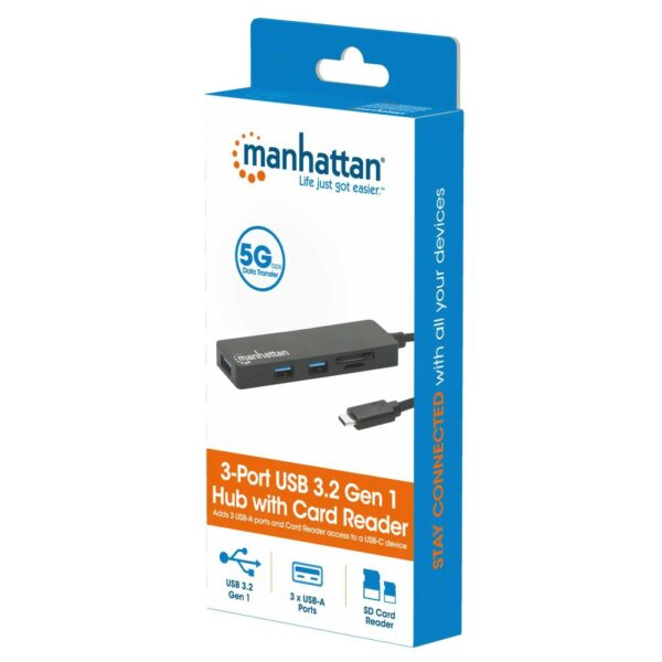 3-Port USB 3.0 Type-C Hub with Card Reader