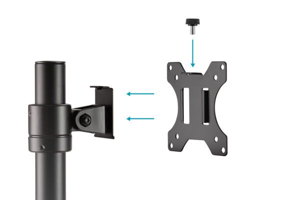 DIGITUS Universal Single Monitor Pole Mount 15-32", 8 kg (max.), black - Image 8