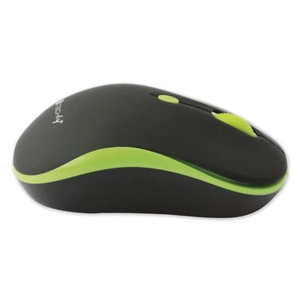 TECHLY WIRELESS MOUSE BLACK/GREEN 3 BUTTON - Image 4