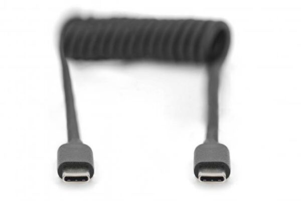 USB 1m - Type C to C Fast Charge Spring Cable, TPU USB 2.0, PD60W Max; 1m - Image 3