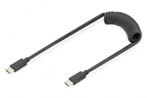 USB 1m - Type C to C Fast Charge Spring Cable, TPU USB 2.0, PD60W Max; 1m - Image 4