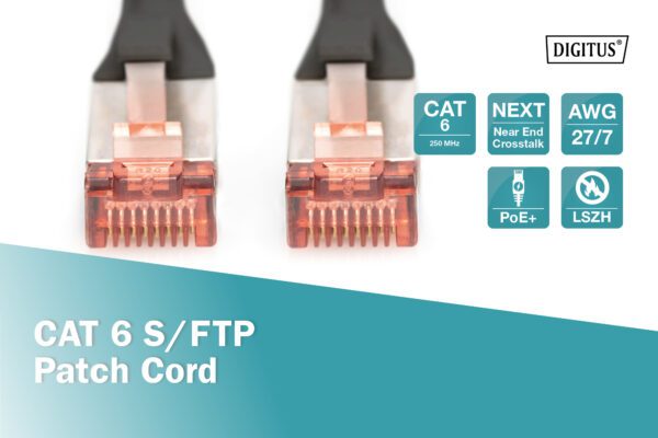 PATCH CORD,2M CAT6, RJ45 M/M, S-FTP, AWG 27/7,LSZH - Image 5