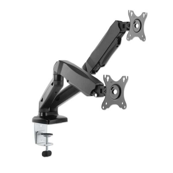 Manhattan Aluminum Gas Spring Dual Monitor Arm 17" - 32", Black - Image 2