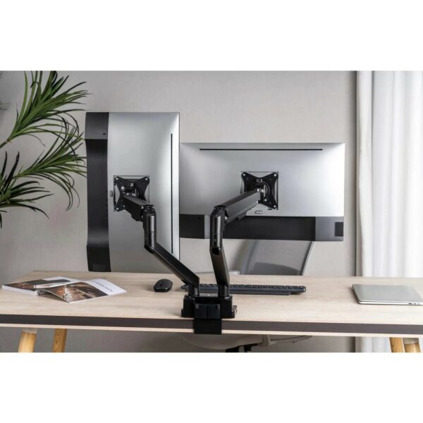 Aluminum Gas Spring Dual Monitor Desk Mount with 8-in-1 Docking Station - Image 5