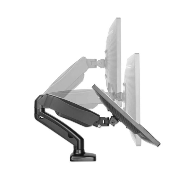 Manhattan, Aluminium Gas Spring Single Monitor Arm 17"-32", Black - Image 4