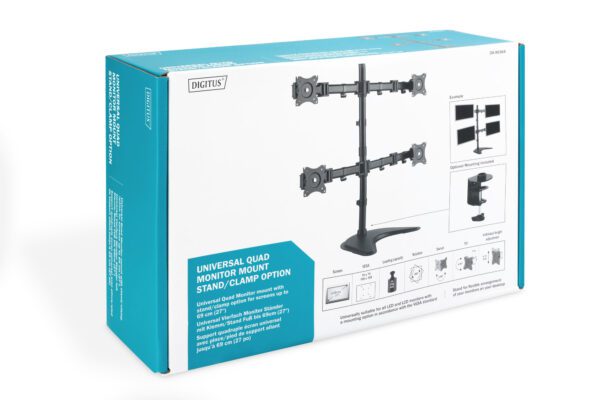 DIGITUS Universal Quad Monitor mount stand/clamp option - Image 6