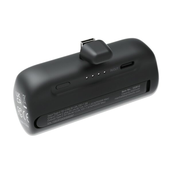 PD Power Bank 5,000 mAh with Integrated USB-C Plug - 20 W - Image 2