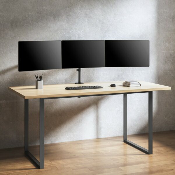 LCD Triple Monitor Mount with Center Mount and Double-Link Swing Arms - Image 2