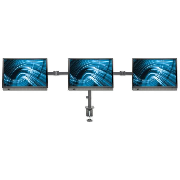 LCD Triple Monitor Mount with Center Mount and Double-Link Swing Arms - Image 5