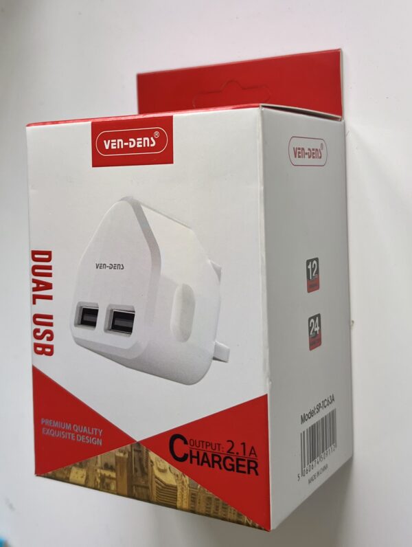 Dual USB Type A Mains Charger 2.1A