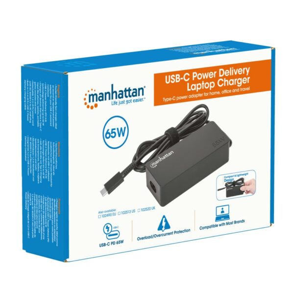 USB-C Power Delivery Laptop Charger - 65 W 3 pin UK plug