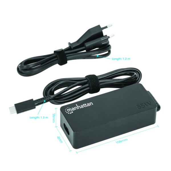 USB-C Power Delivery Laptop Charger - 65 W 3 pin UK plug - Image 4