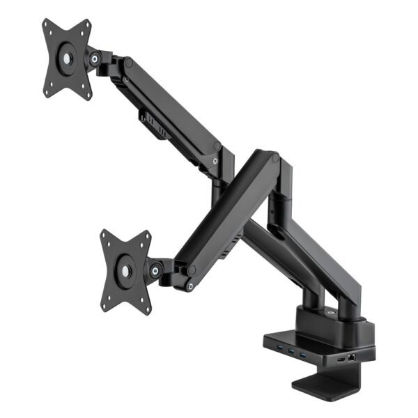Dual Monitor Desk Mount with Integrated Docking Station up to 32" - Image 15
