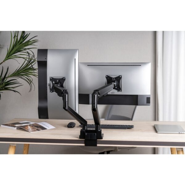 Dual Monitor Desk Mount with Integrated Docking Station up to 32" - Image 5