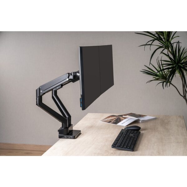 Dual Monitor Desk Mount with Integrated Docking Station up to 32" - Image 4