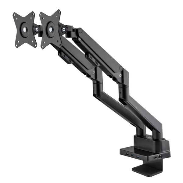Dual Monitor Desk Mount with Integrated Docking Station up to 32" - Image 10