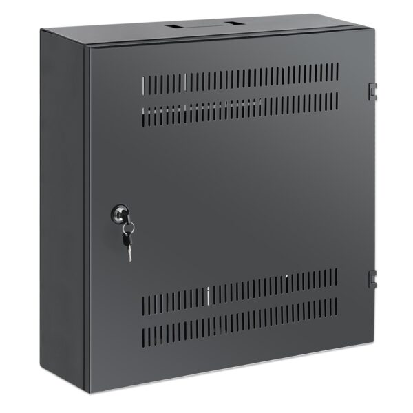 Low-Profile 19" Wall Mount Cabinet with 4U Horizontal and 2U Vertical Rails - Image 7