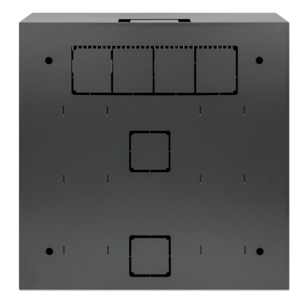 Low-Profile 19" Wall Mount Cabinet with 4U Horizontal and 2U Vertical Rails - Image 4