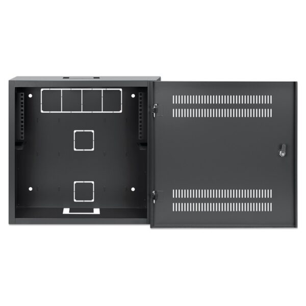 Low-Profile 19" Wall Mount Cabinet with 4U Horizontal and 2U Vertical Rails - Image 3