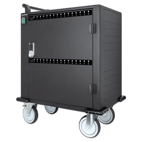 32-Port USB-C Charging Cabinet on Wheels 576 W