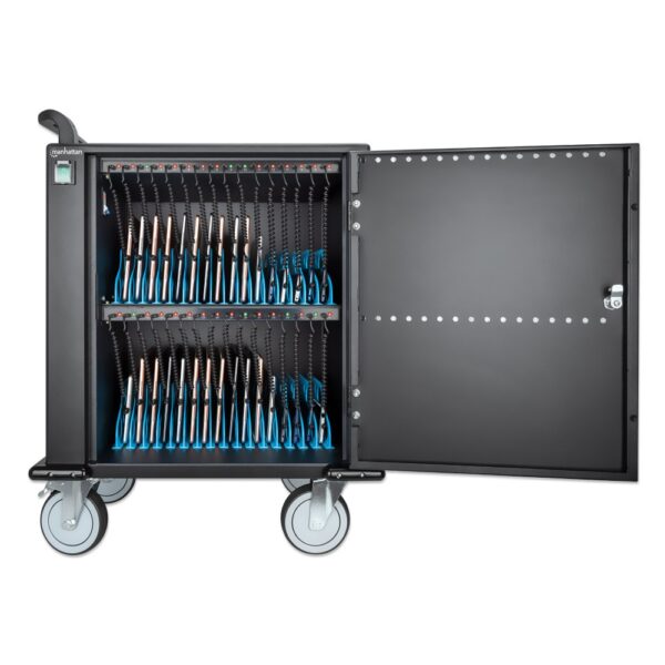 32-Port USB-C Charging Cabinet on Wheels 576 W - Image 4