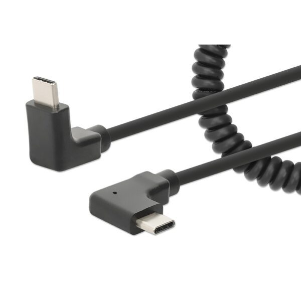 1m Spiral Cable USB-C to USB-C charging cable