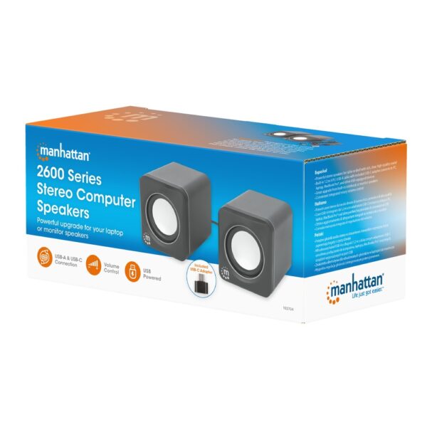 USB A & C 2600 Series Stereo Computer Speakers