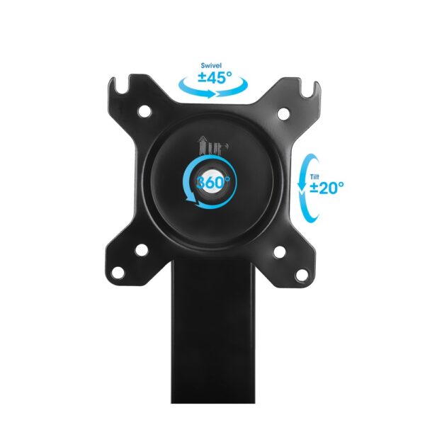 Height Adjustable Gas Spring Single Monitor Desktop Stand - Image 9