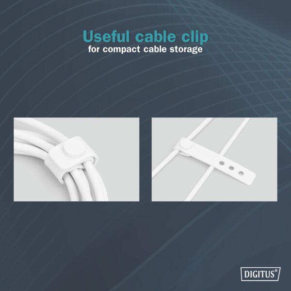 USB-C Silicone charging cable, USB-A - USB-C 1m, USB 2.0, 60W, white - Image 12