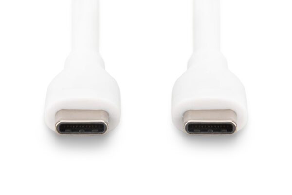 USB-C Silicone charging cable, USB-C - USB-C 1m, USB 2.0, 60W, white - Image 12