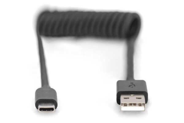 CSI PREMIUM A to C USB 2.0 - USB A TO USB C SPIRAL CABLE 1M PD 60W - Image 2