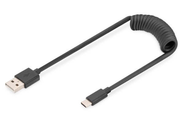 CSI PREMIUM A to C USB 2.0 - USB A TO USB C SPIRAL CABLE 1M PD 60W - Image 6
