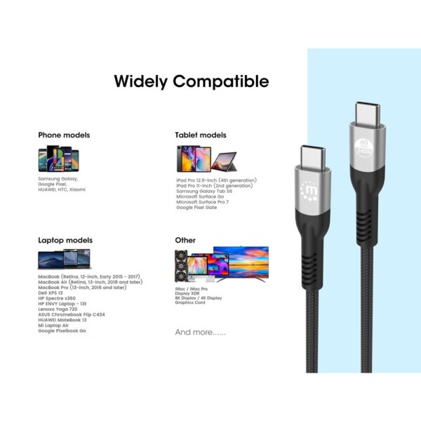 USB4 Type-C 40 Gbps 8K Video and 240 W EPR Charging Cable / PD 3.1 - Image 2
